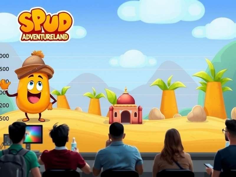 Chart showing Spud Adventureland download growth in India over time